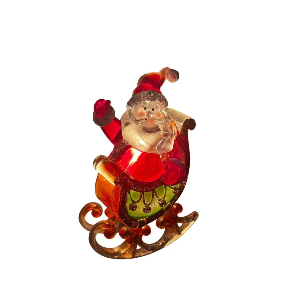 Santa on Sleigh Night light Works Christmas
